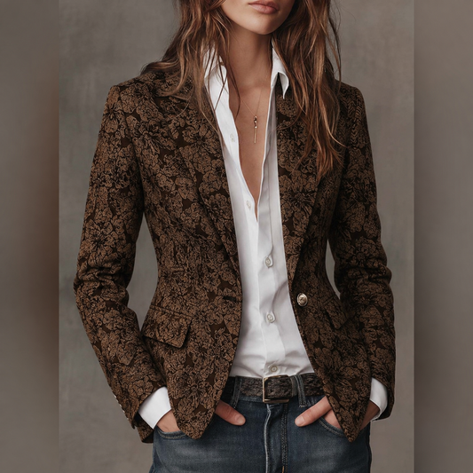 Jacqueline | Blazer jacquard structuré