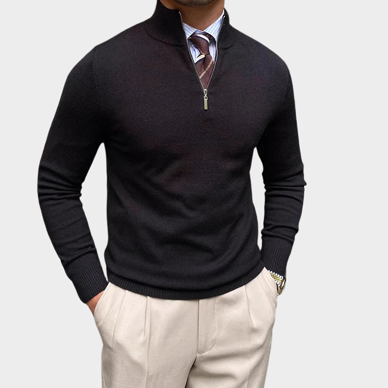 Arnaud | Pull col zippé laine