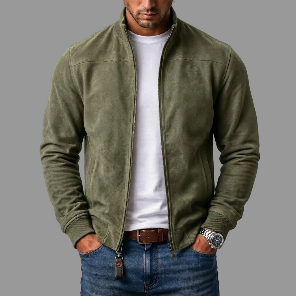 Edmond | Bomber suédine col montant