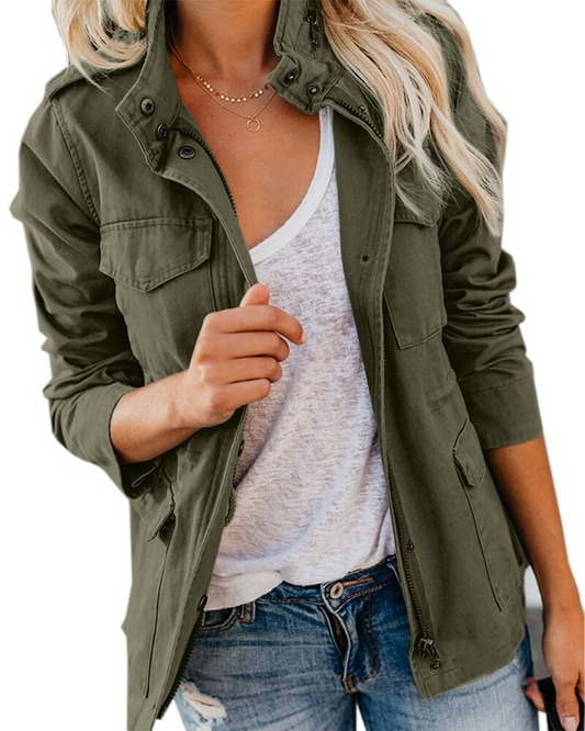 Sabine | Veste utilitaire col montant