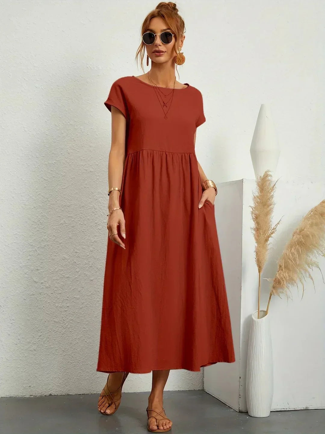 Mélanie | Robe fluide mi-longue