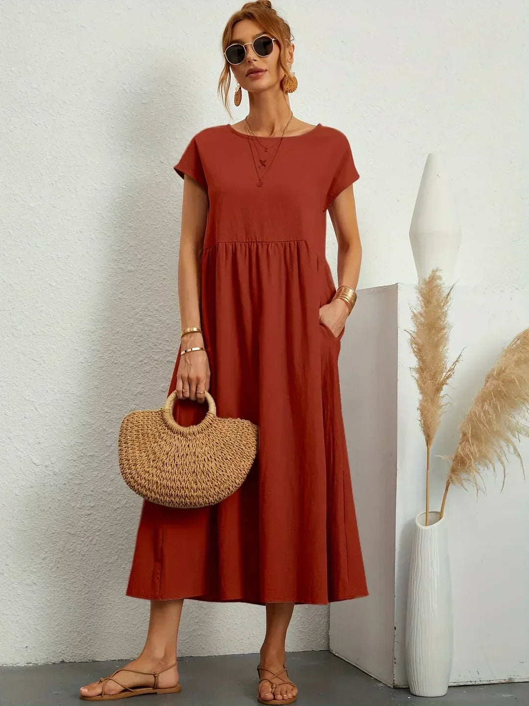 Mélanie | Robe fluide mi-longue