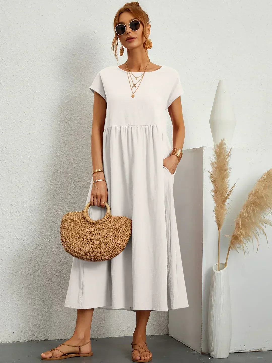 Mélanie | Robe fluide mi-longue