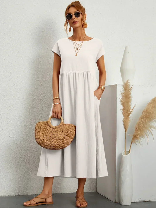 Mélanie | Robe fluide mi-longue