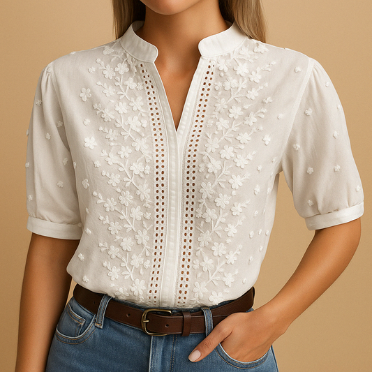 Nadège | Blouse blanche fluide