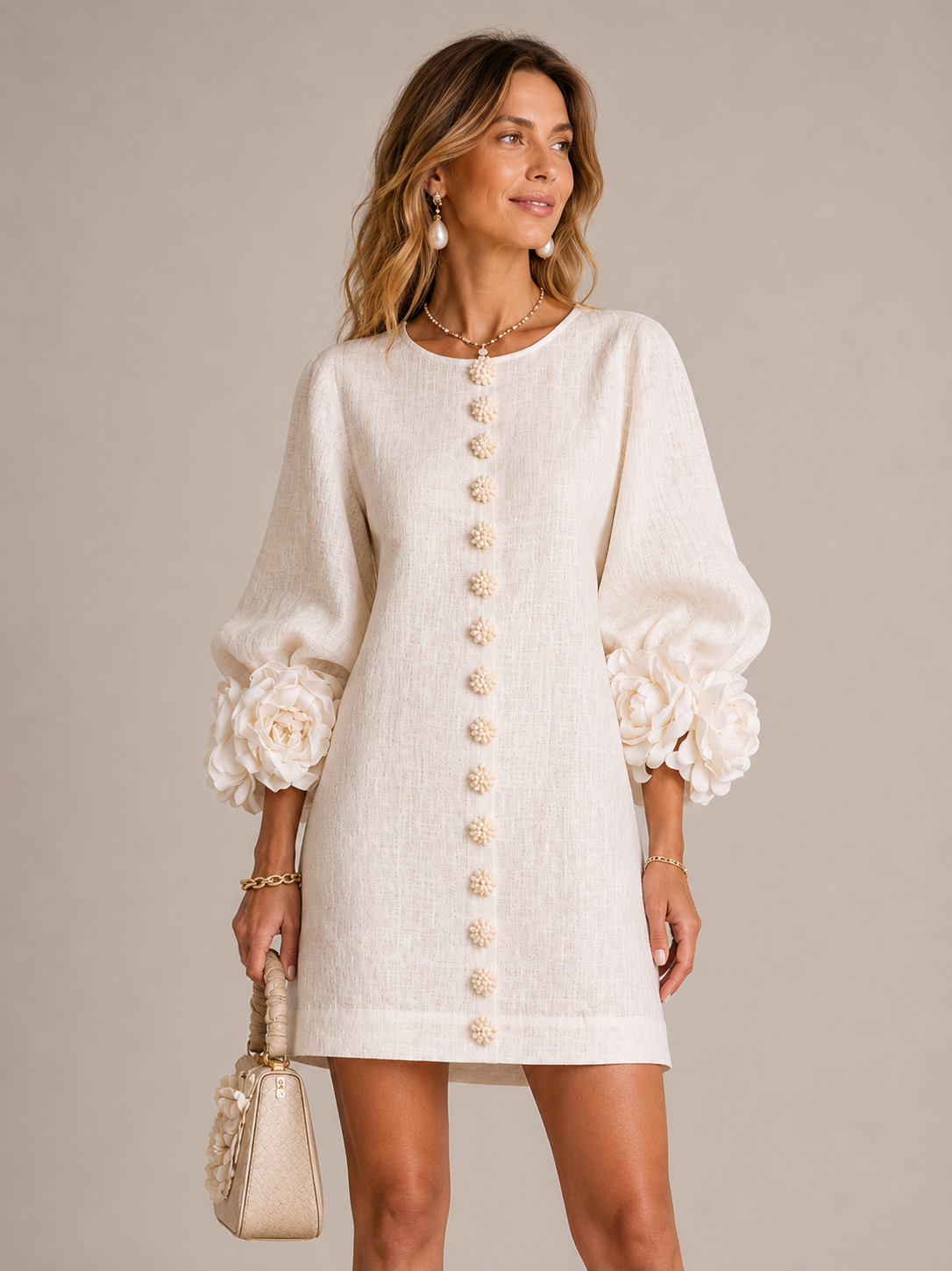 Mathilde | Robe fleurie boutonnée