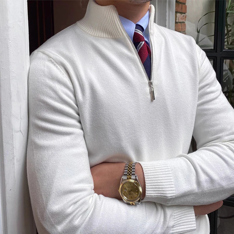 Arnaud | Pull col zippé laine