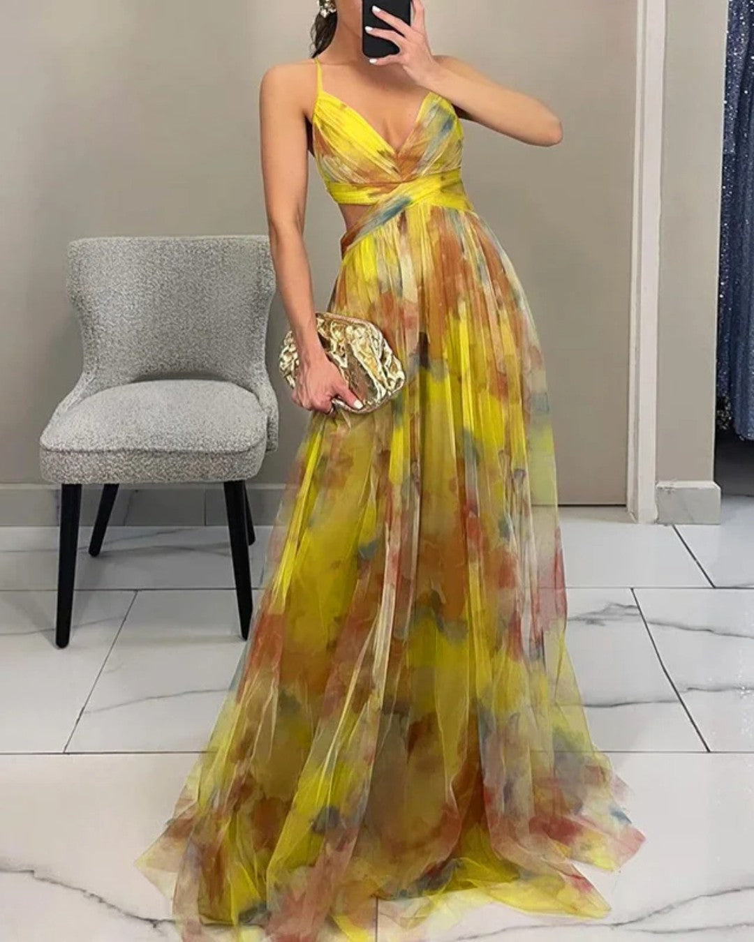 Mireille | Robe maxi fleurie fluide