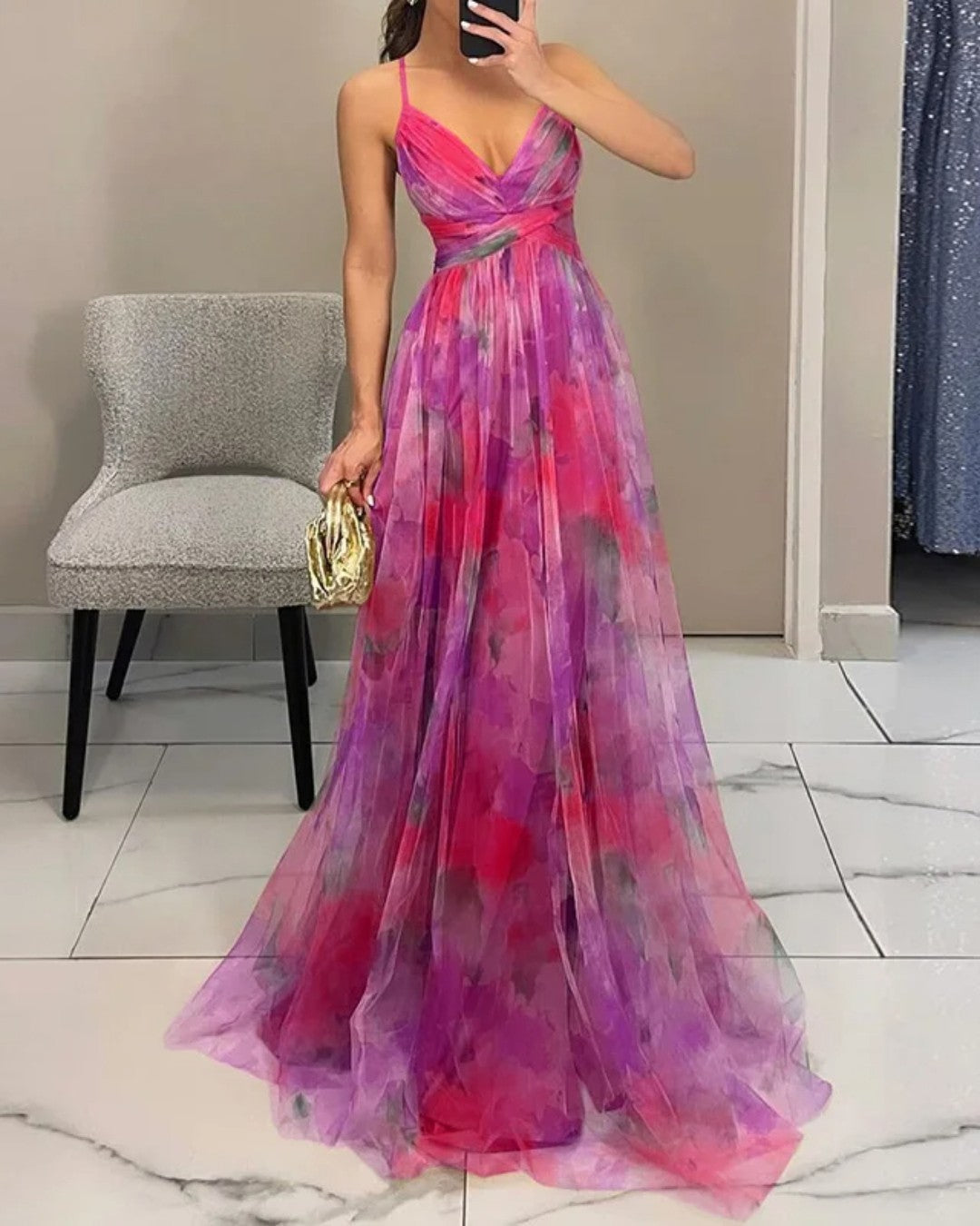 Mireille | Robe maxi fleurie fluide