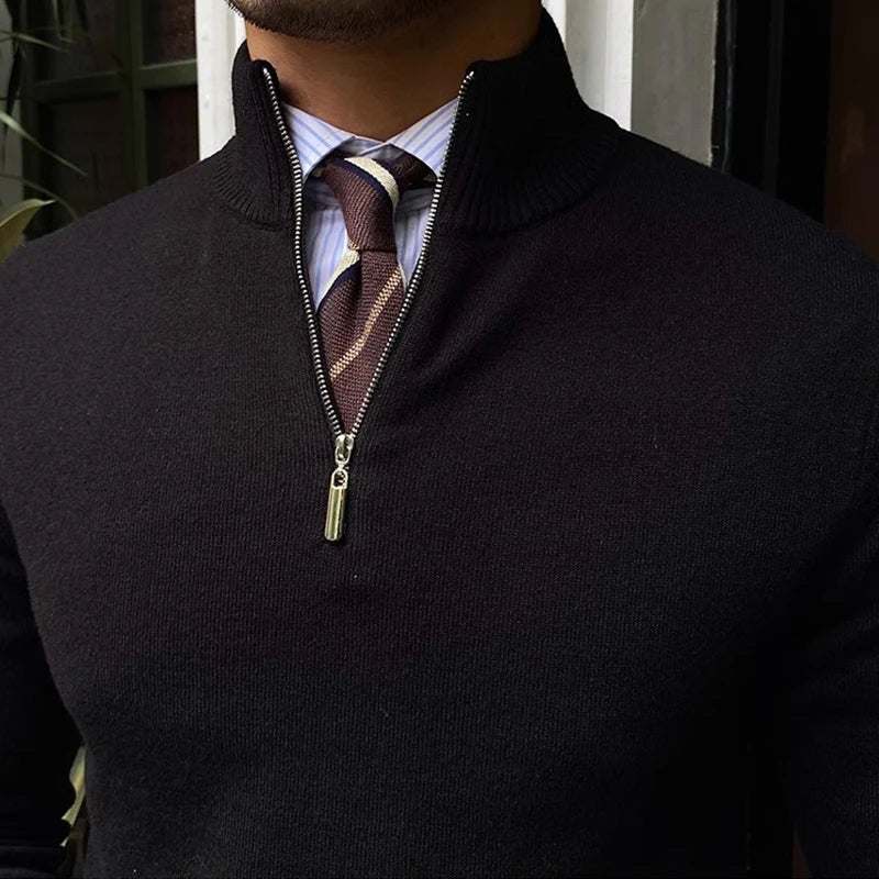 Arnaud | Pull col zippé laine