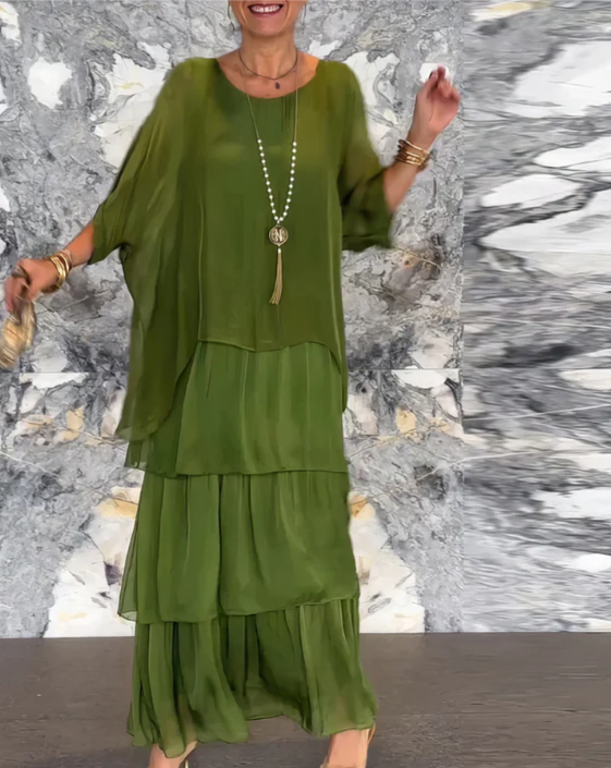 Marthe | Robe fluide à volants