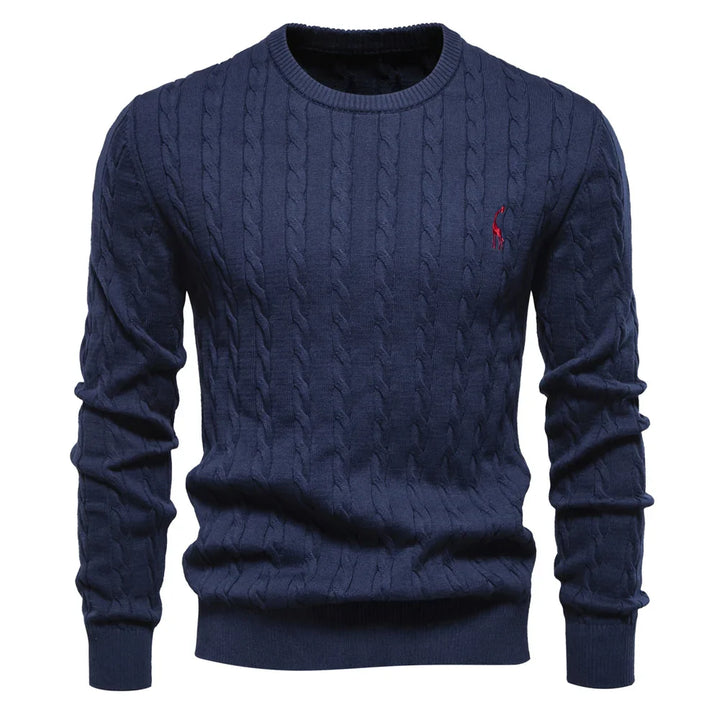 Mathis™|Pull en Tricot avec Broderie Girafe