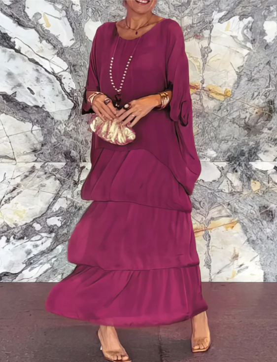 Marthe | Robe fluide à volants