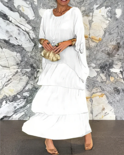 Marthe | Robe fluide à volants