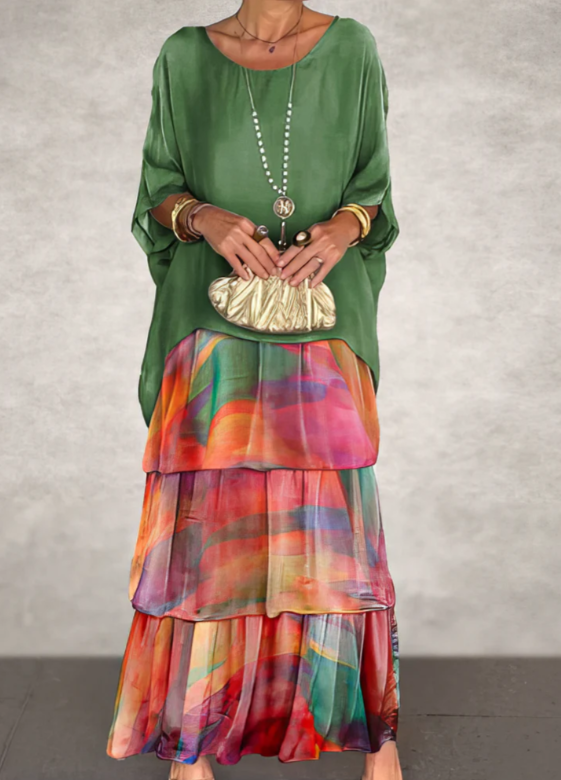 Marthe | Robe fluide à volants