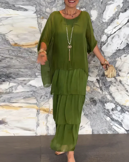 Marthe | Robe fluide à volants