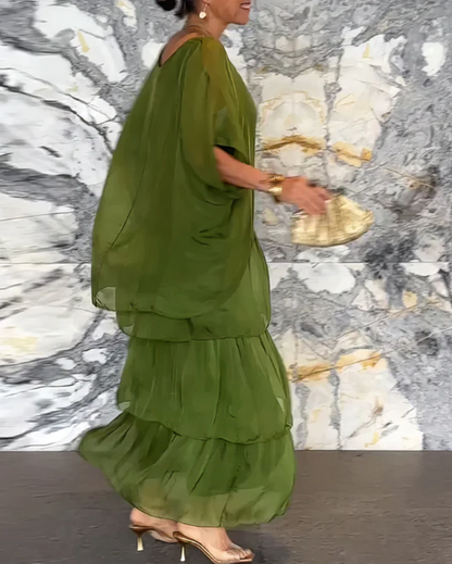 Marthe | Robe fluide à volants
