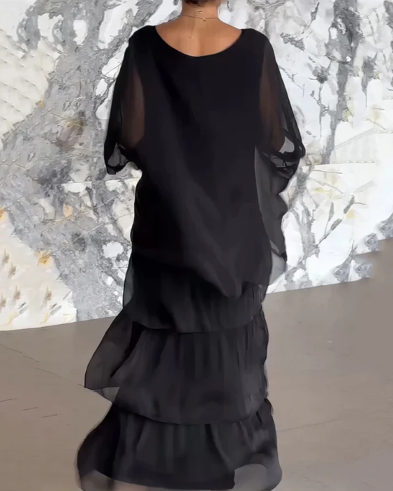 Marthe | Robe fluide à volants