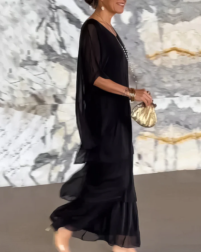 Marthe | Robe fluide à volants