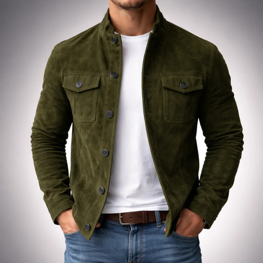 Émile | Veste suédine militaire