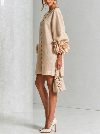 Mathilde | Robe fleurie boutonnée