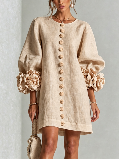 Mathilde | Robe fleurie boutonnée