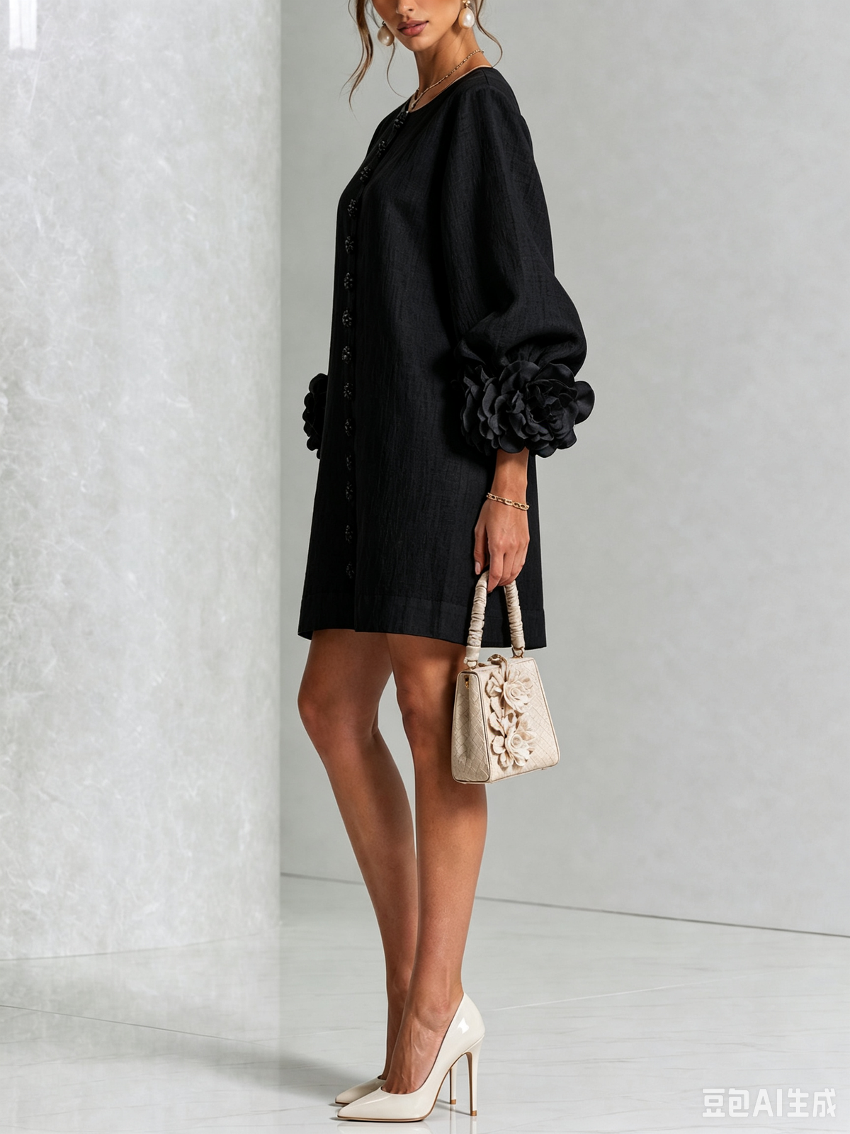 Mathilde | Robe fleurie boutonnée