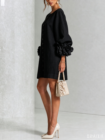 Mathilde | Robe fleurie boutonnée