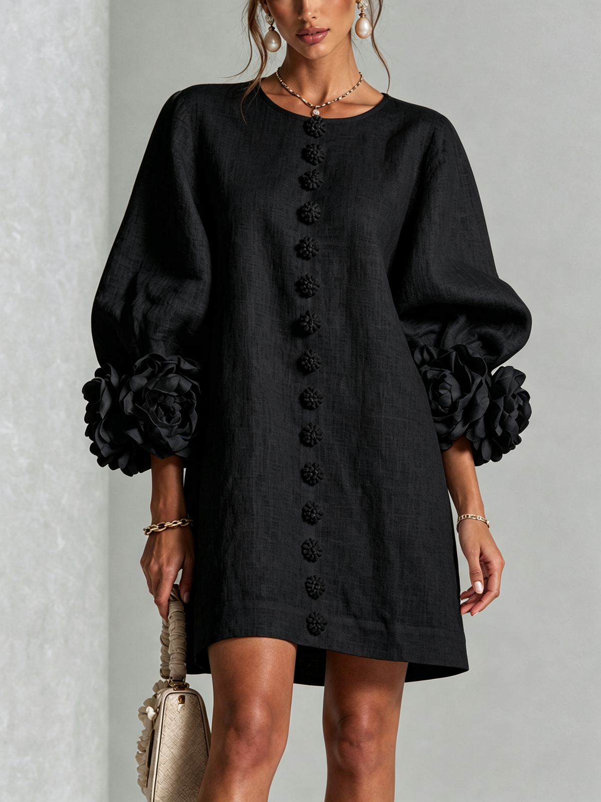 Mathilde | Robe fleurie boutonnée