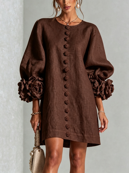 Mathilde | Robe fleurie boutonnée