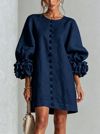 Mathilde | Robe fleurie boutonnée