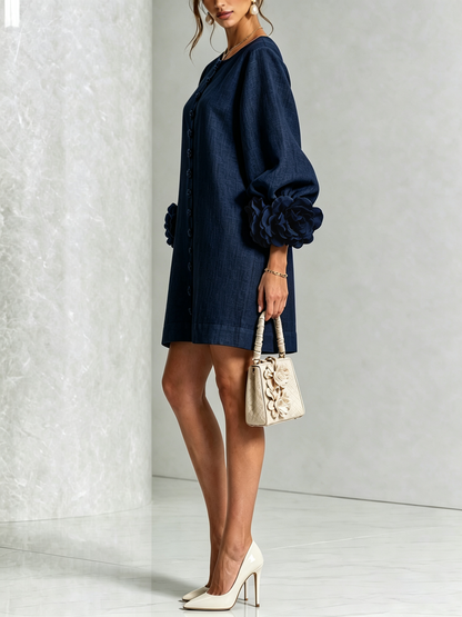 Mathilde | Robe fleurie boutonnée