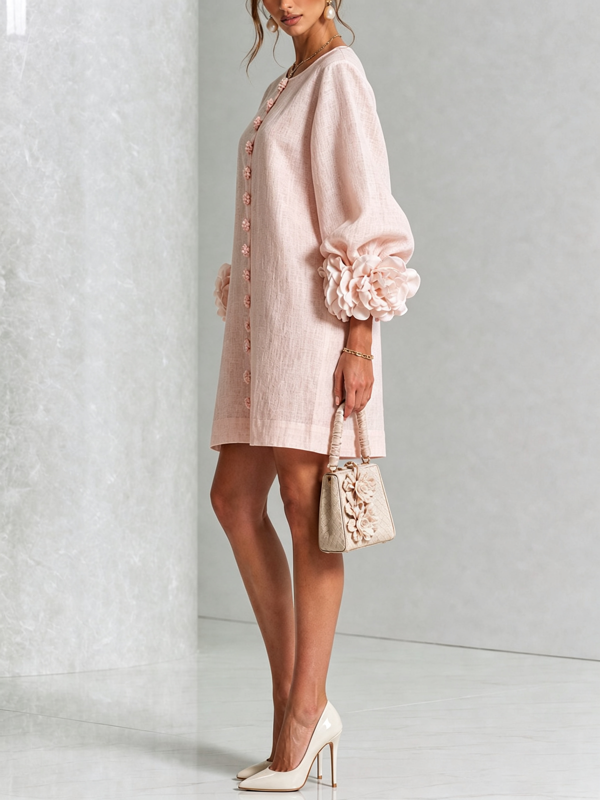 Mathilde | Robe fleurie boutonnée