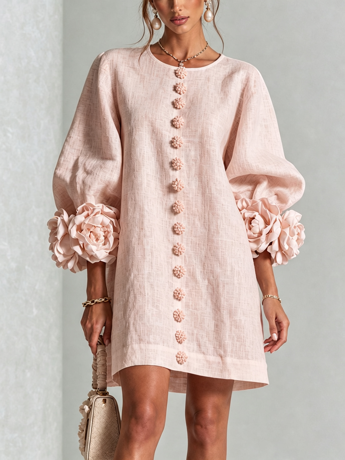 Mathilde | Robe fleurie boutonnée