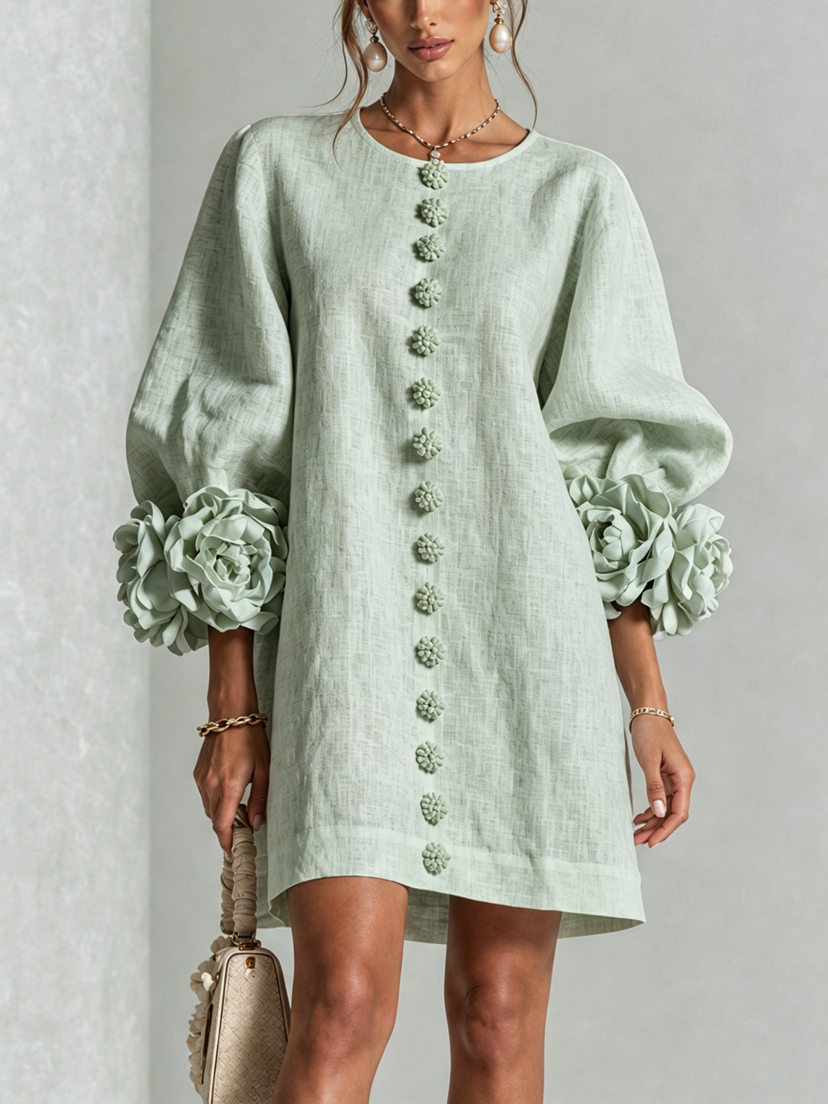 Mathilde | Robe fleurie boutonnée