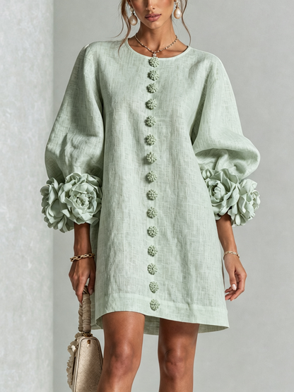Mathilde | Robe fleurie boutonnée