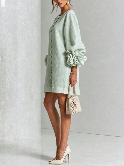 Mathilde | Robe fleurie boutonnée