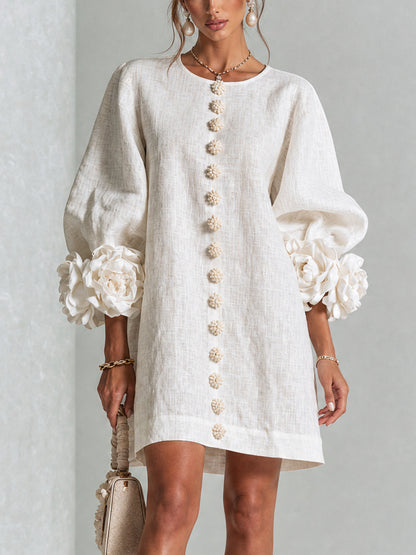 Mathilde | Robe fleurie boutonnée