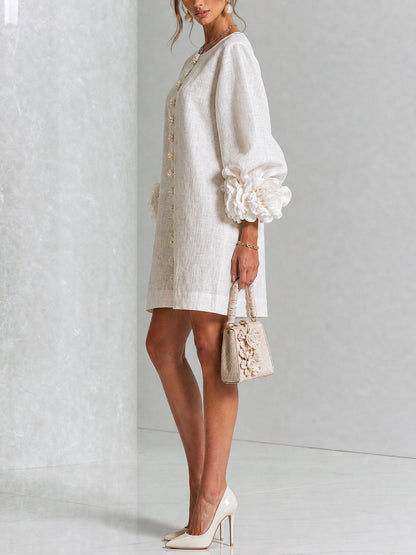 Mathilde | Robe fleurie boutonnée
