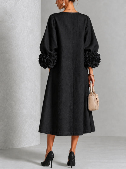 Alix | Robe midi boutons fleuris