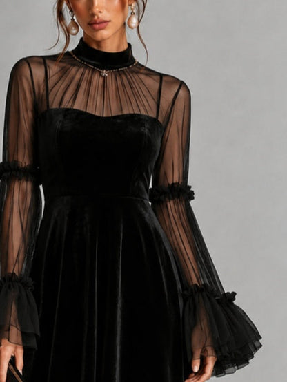 Maud | Robe midi plissée velours
