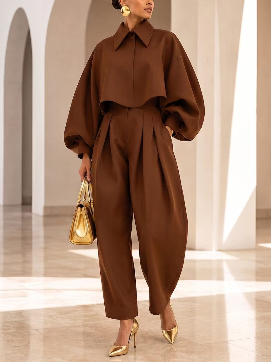 Axelle | Ensemble sculptural marron