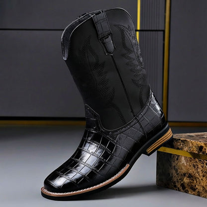 Rivoli | Bottes western effet croco