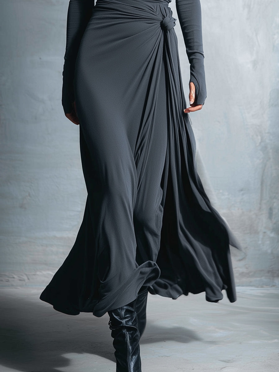 Zoé | Robe maxi drapée fluide