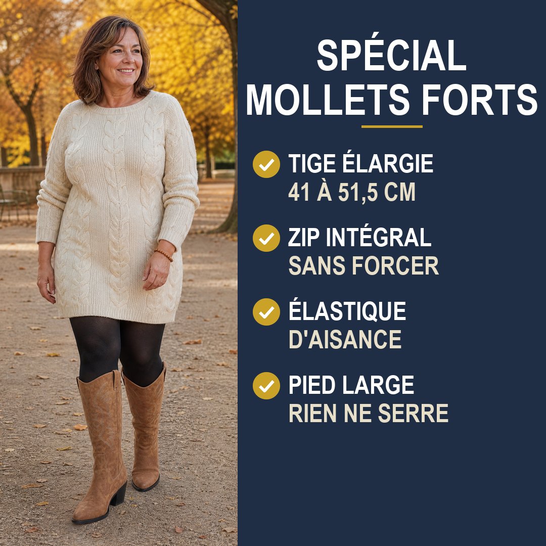 Eugénie | Bottes tige élargie