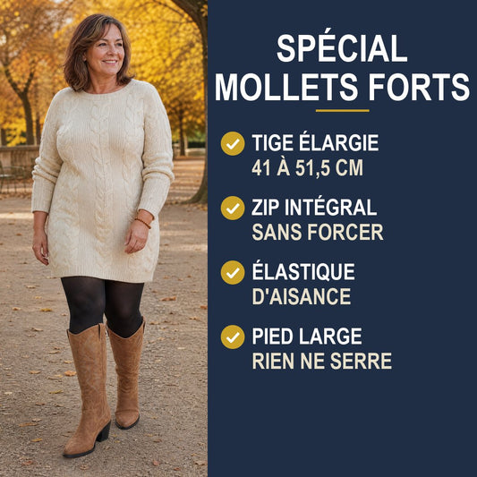 Eugénie | Bottes tige élargie