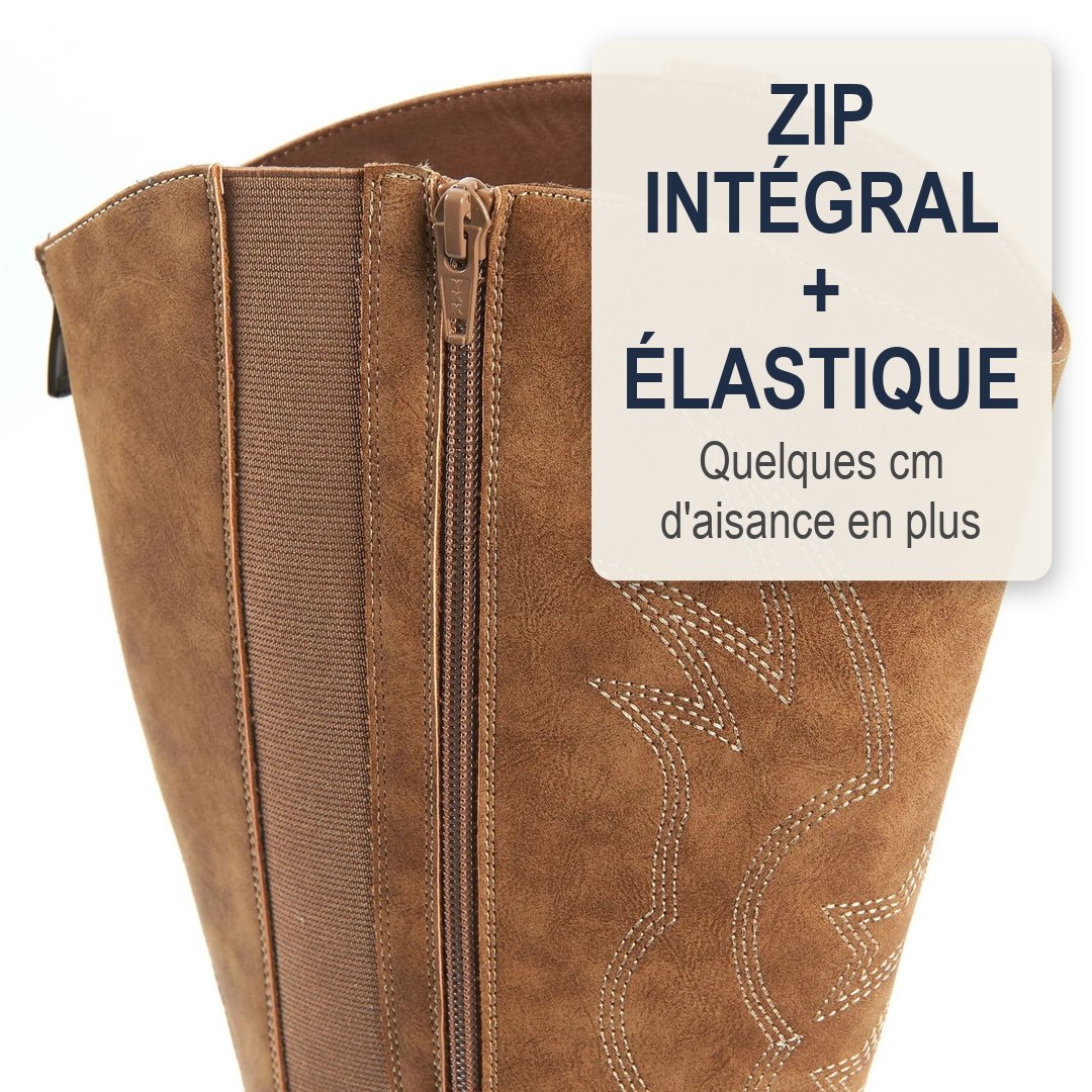 Eugénie | Bottes tige élargie