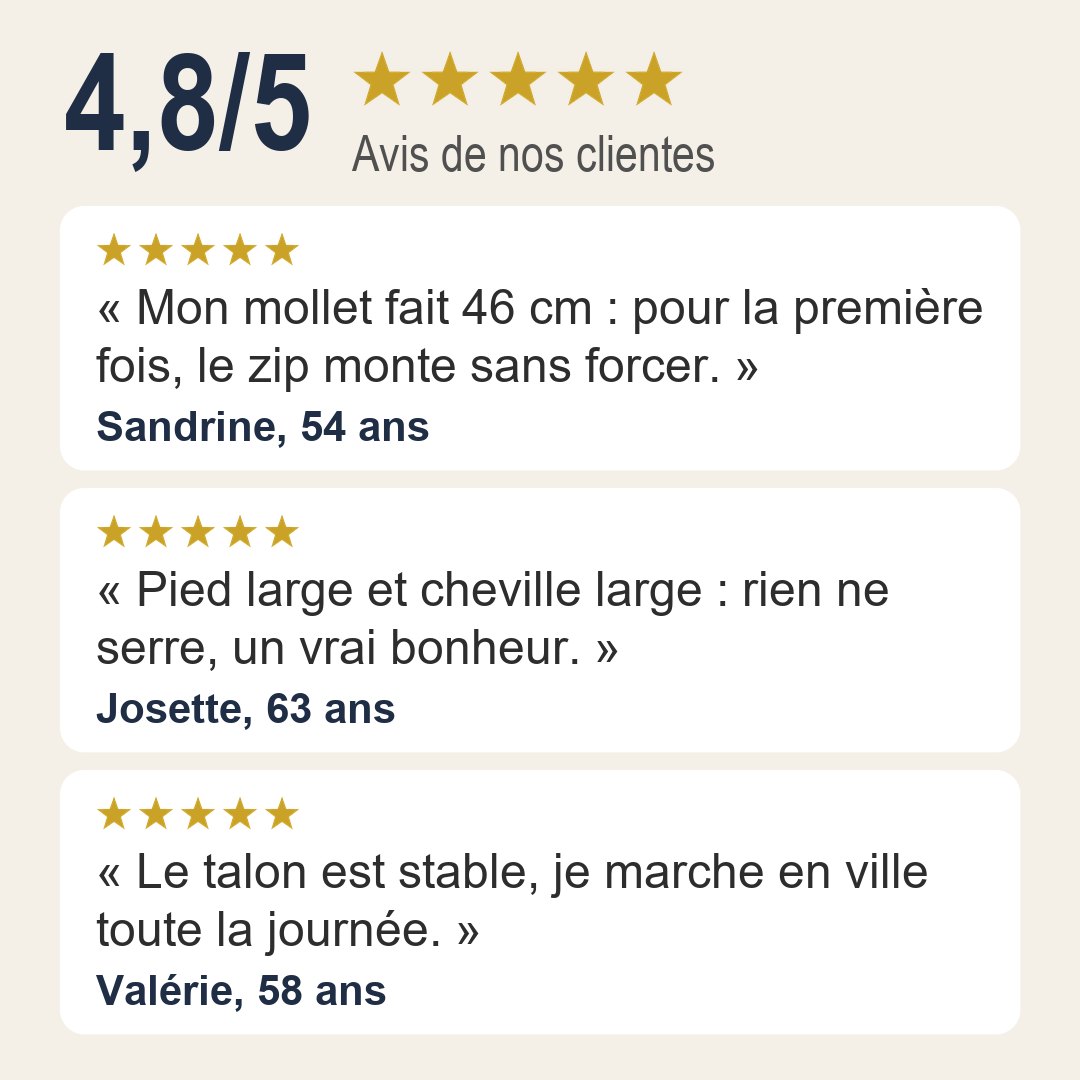 Eugénie | Bottes tige élargie