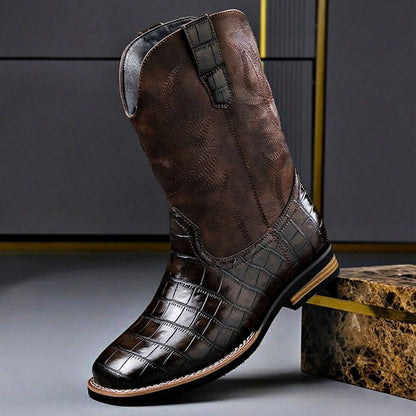 Rivoli | Bottes western effet croco