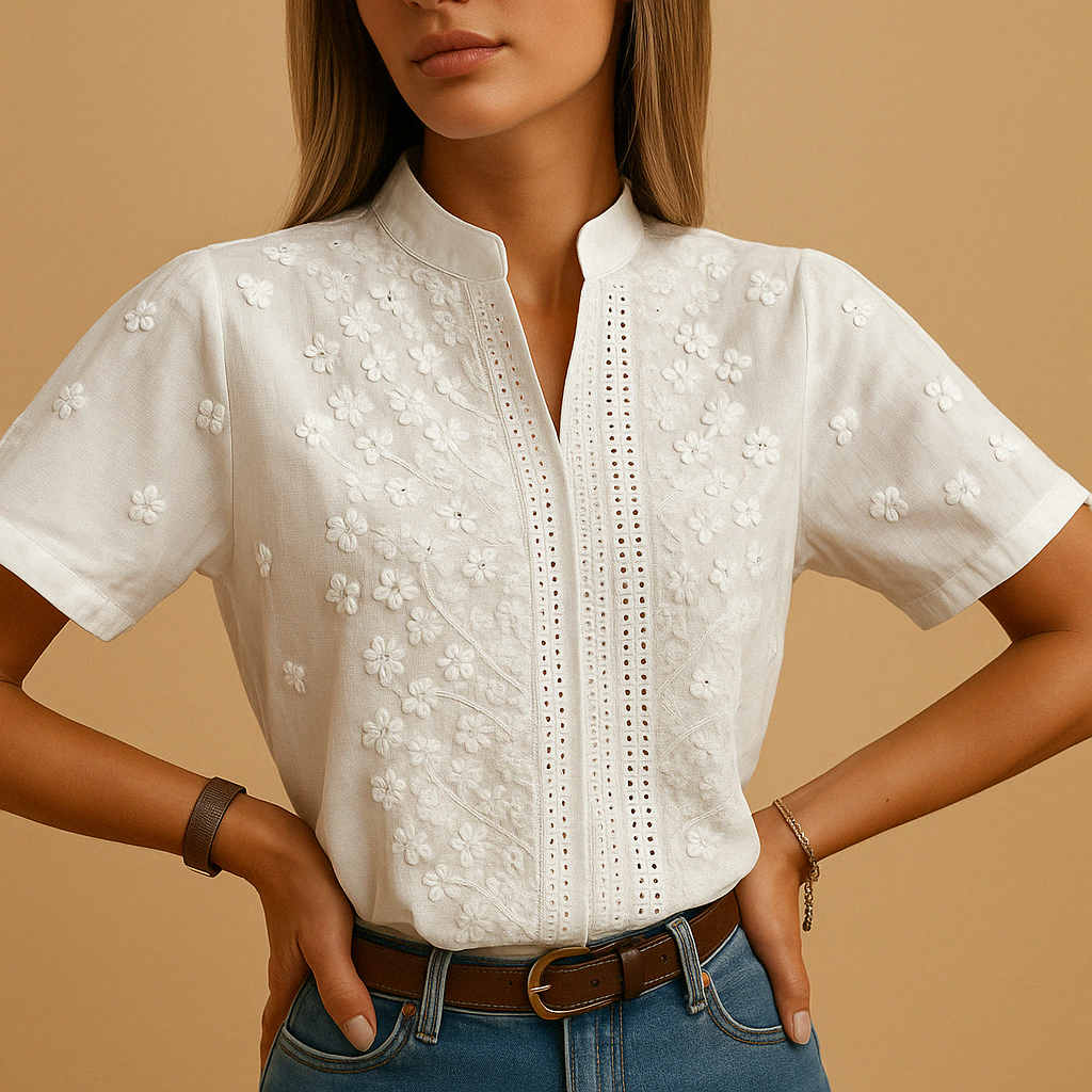 Nadège | Blouse blanche fluide